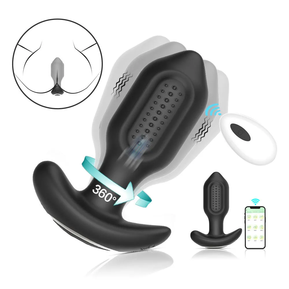 360° Rotating Vibrating Butt Plug with App / Remote Control