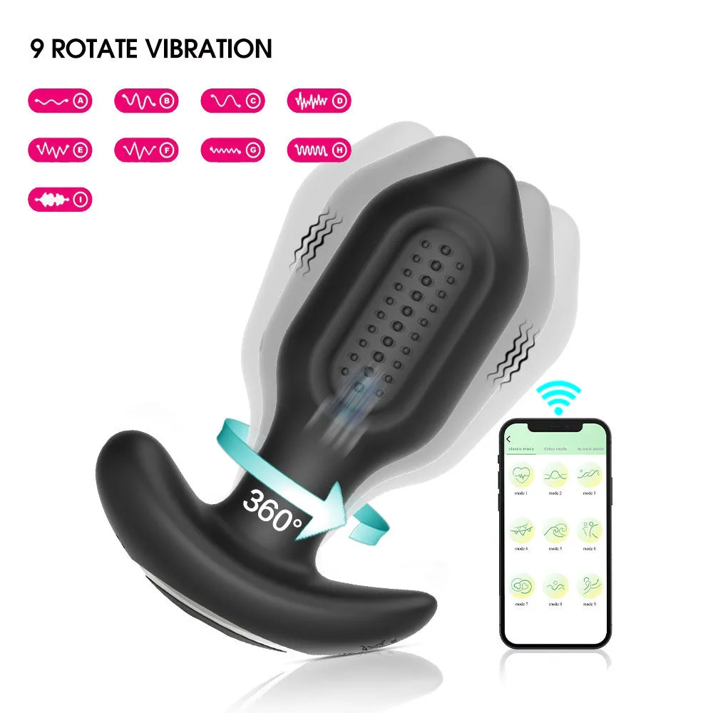 360° Rotating Vibrating Butt Plug with App / Remote Control