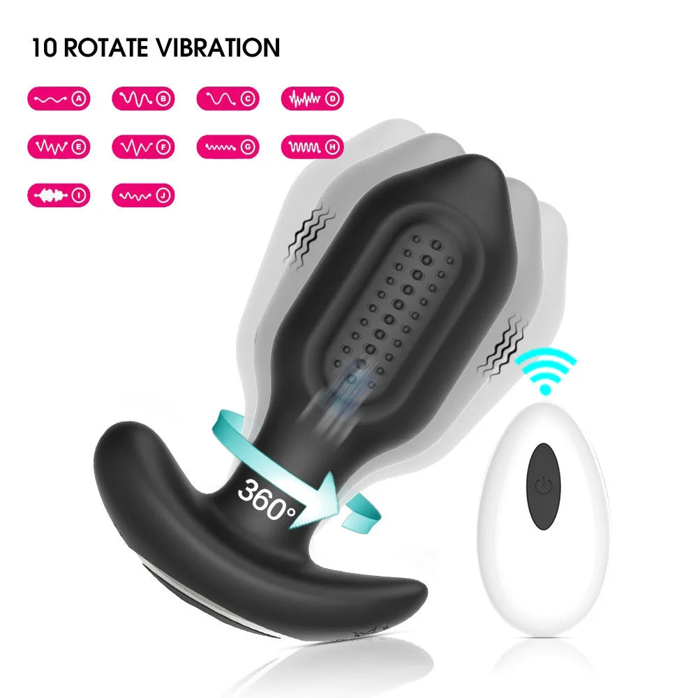 360° Rotating Vibrating Butt Plug with App / Remote Control