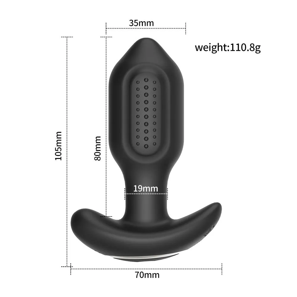 360° Rotating Vibrating Butt Plug with App / Remote Control