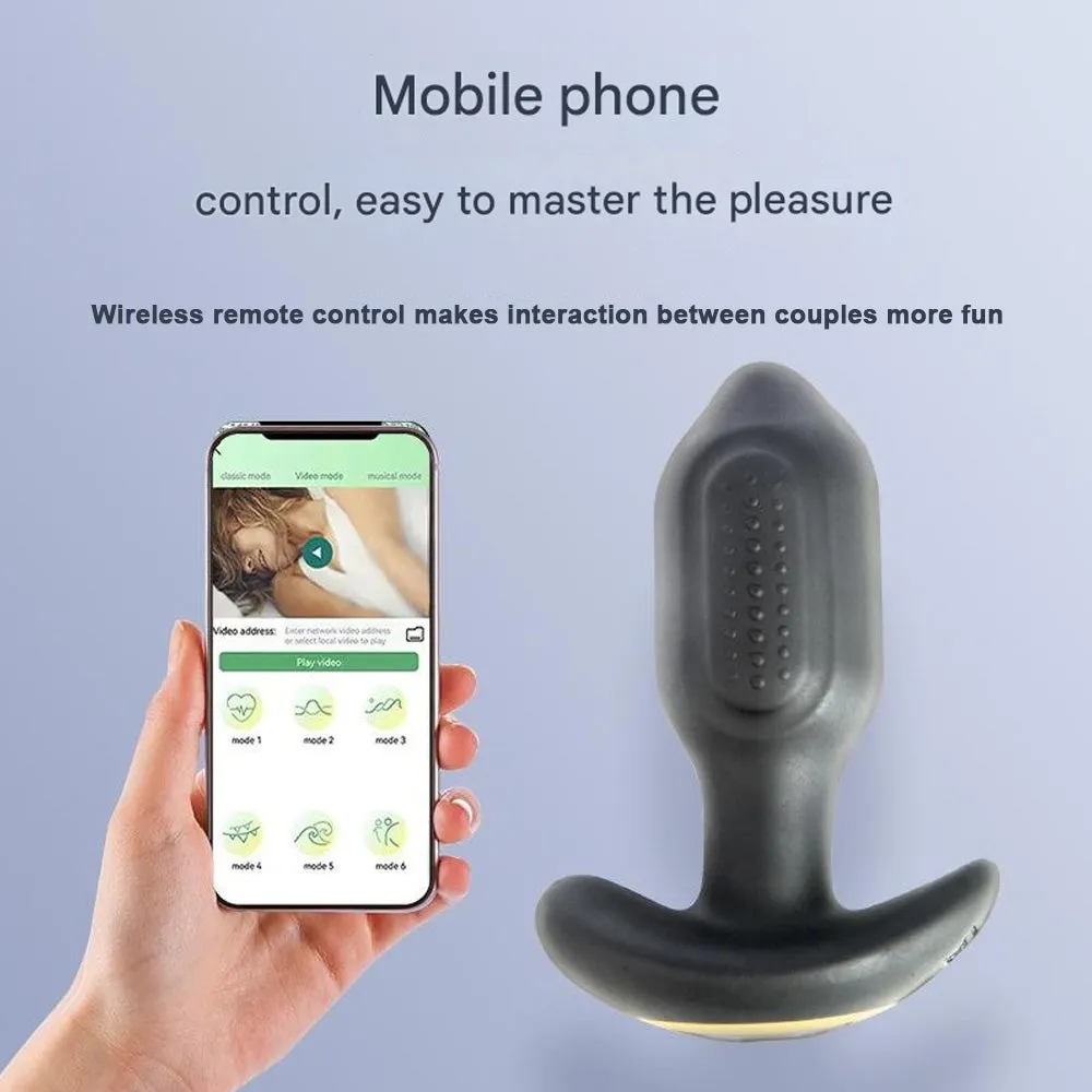 360° Rotating Vibrating Butt Plug with App / Remote Control