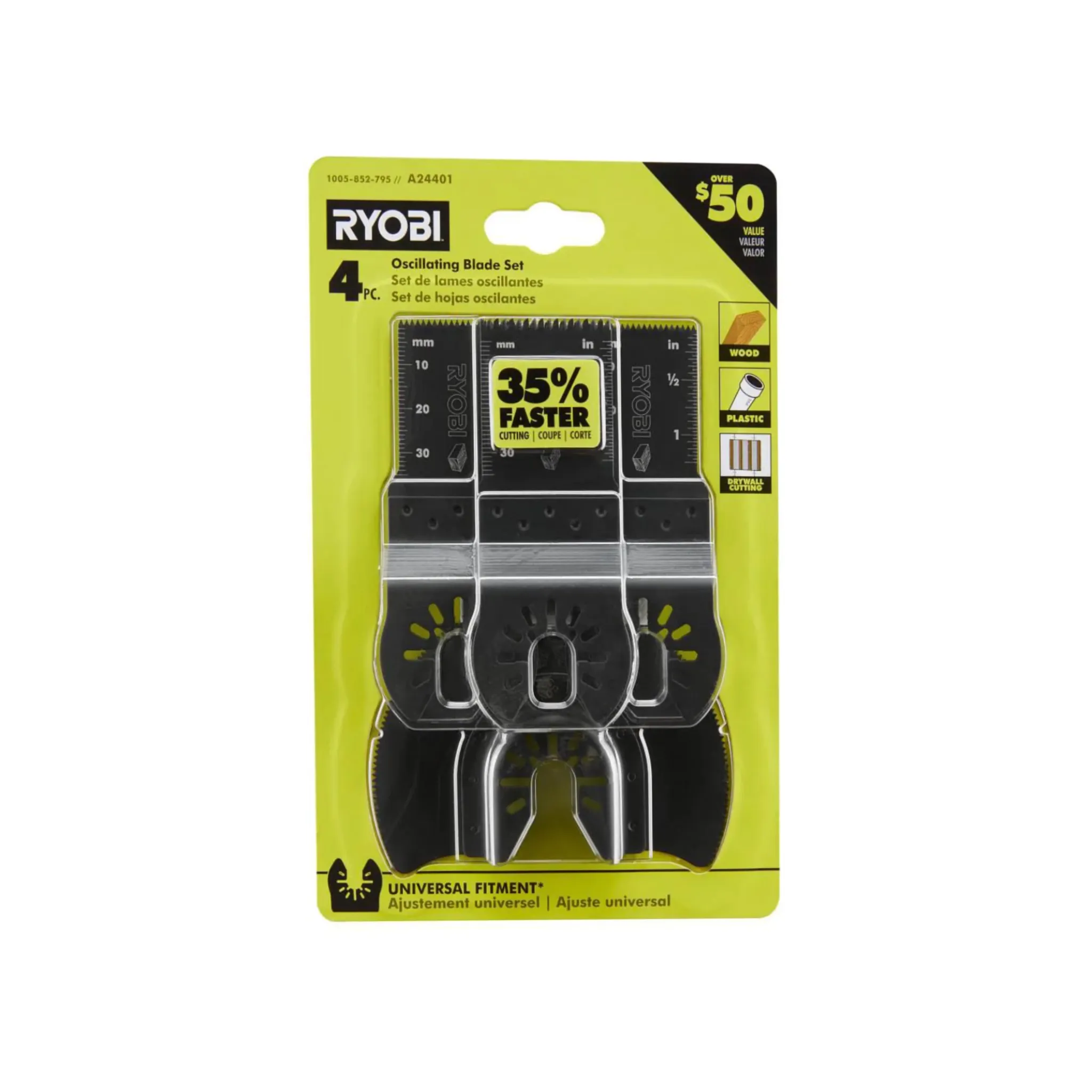 4-Piece Wood Oscillating Multi-Tool Blade Set