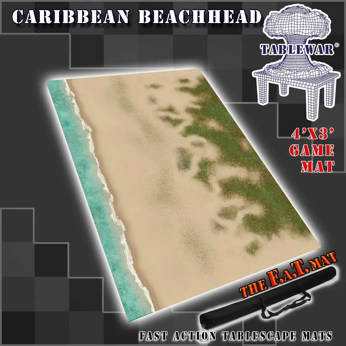 4x3 'Caribbean Beachhead (Land mass   small shoreline)