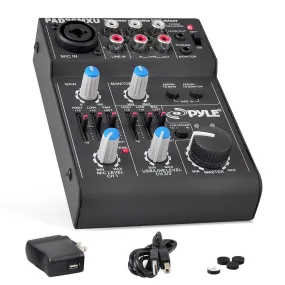 5-Channel Professional Compact Audio Dj Mixer With Usb Interface