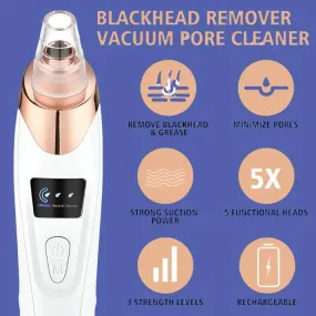 5 in 1 Black Head Remover machine Pimple Pore Cleaner Vacuum Suction Tool