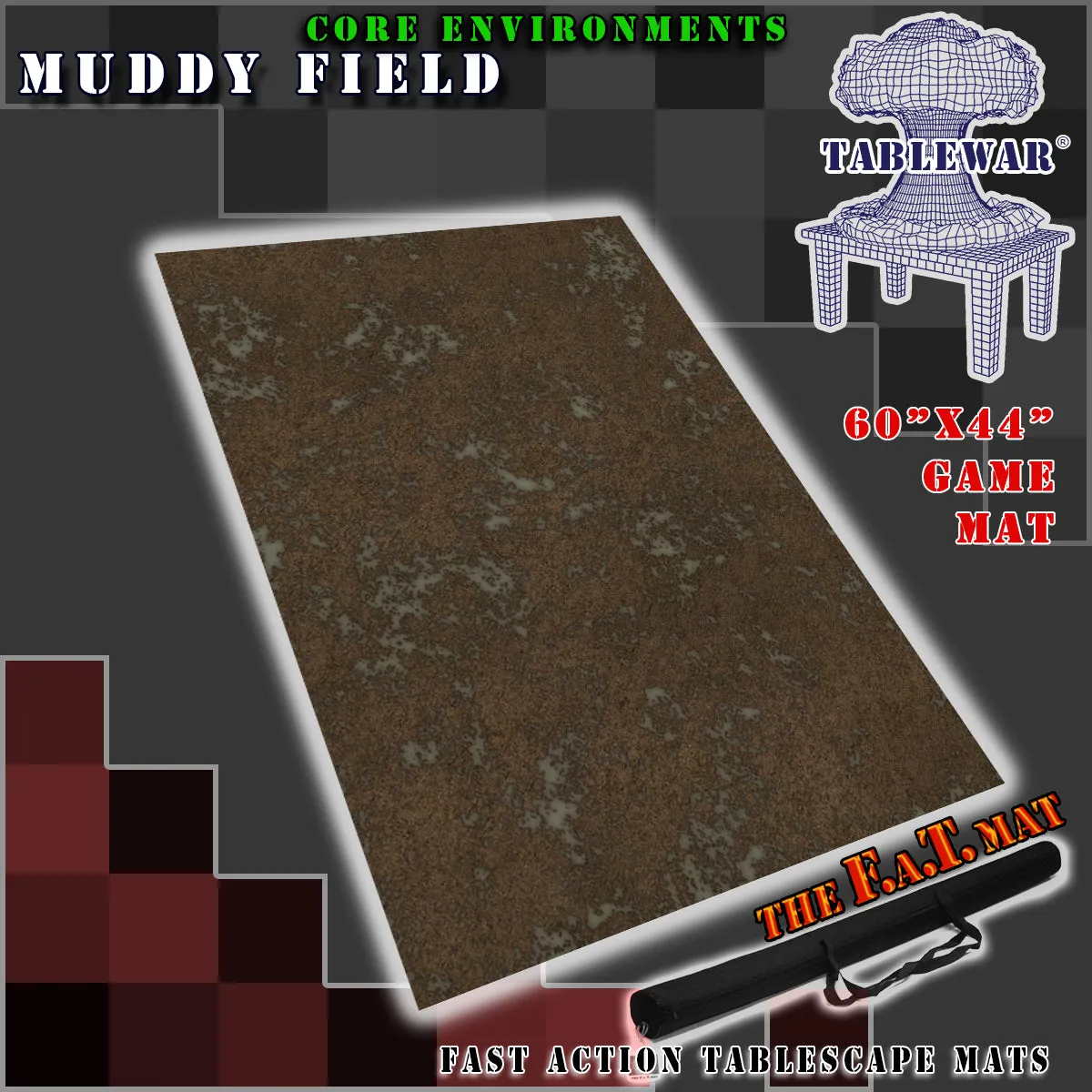 60x44" 'Muddy Field' F.A.T. Mat