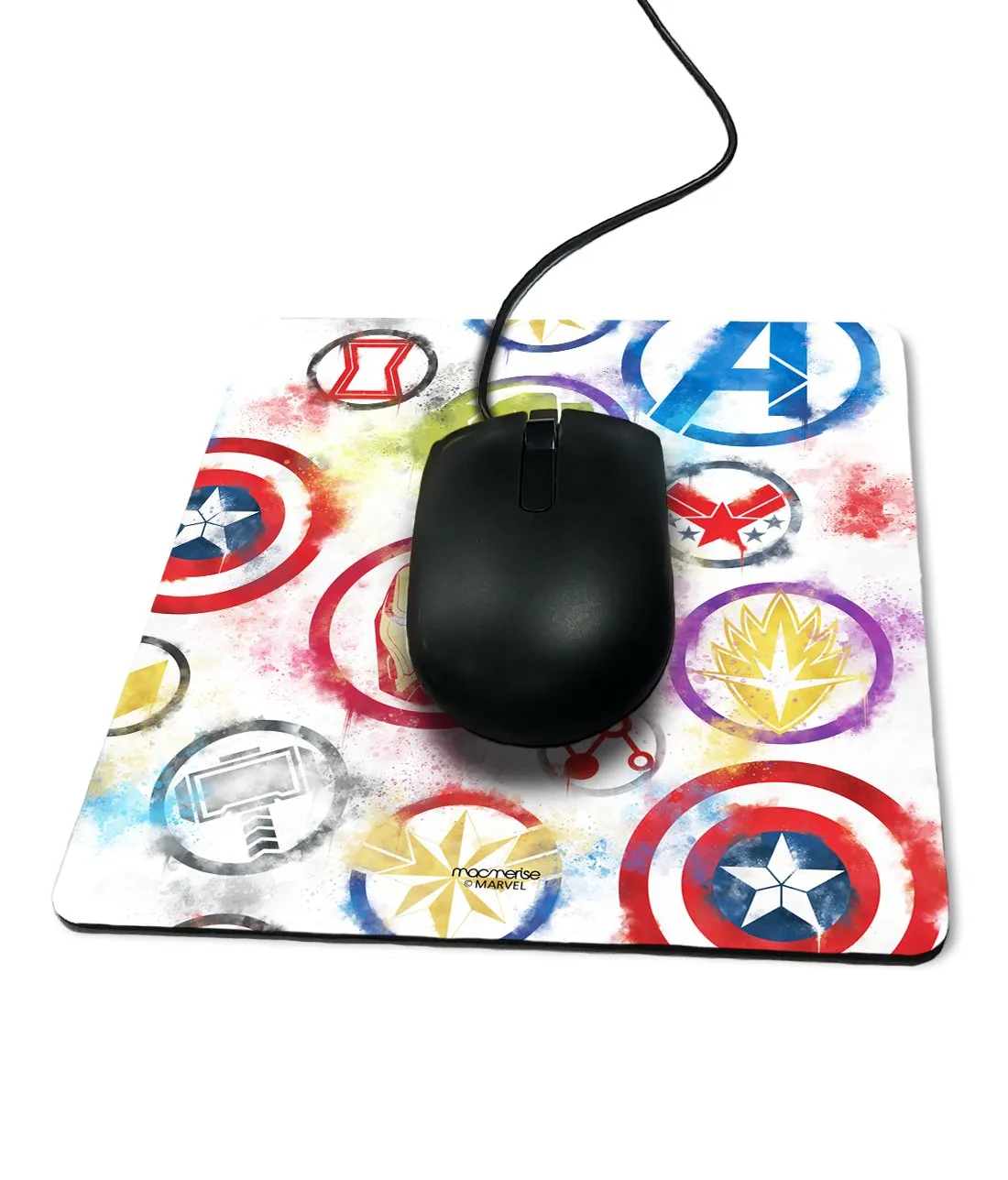 Avengers Icons Graffiti - Mouse Pad by Macmerise