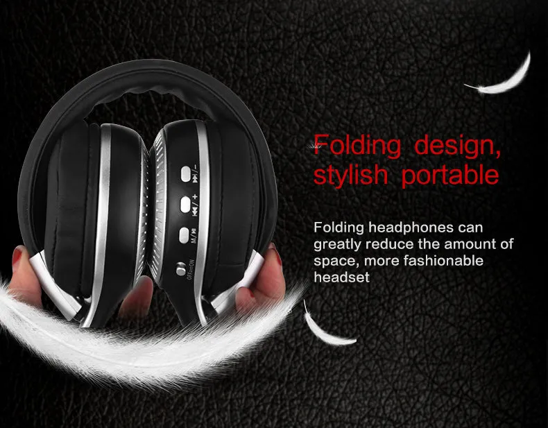 B19 Bluetooth Headphones / Wireless Stereo Headphone with Mic Headsets Micro-SD Card Slot FM Radio For Phone & PC