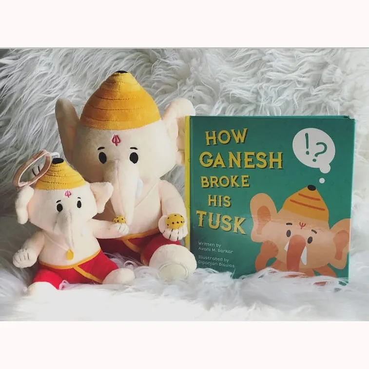 Baby Ganesh Collection - Mantra Singing Plush Toys with Book