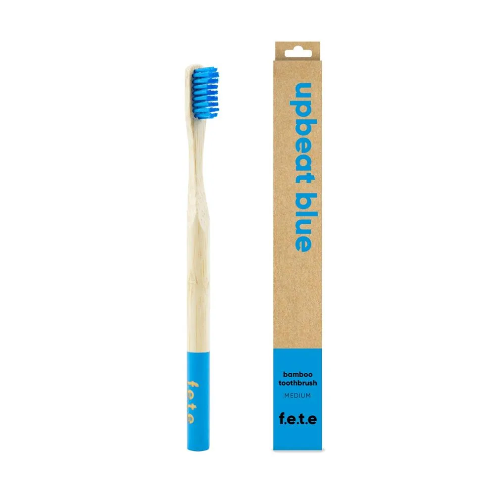 Bamboo Toothbrush Upbeat Blue - Bright Blue Medium 1 Unit