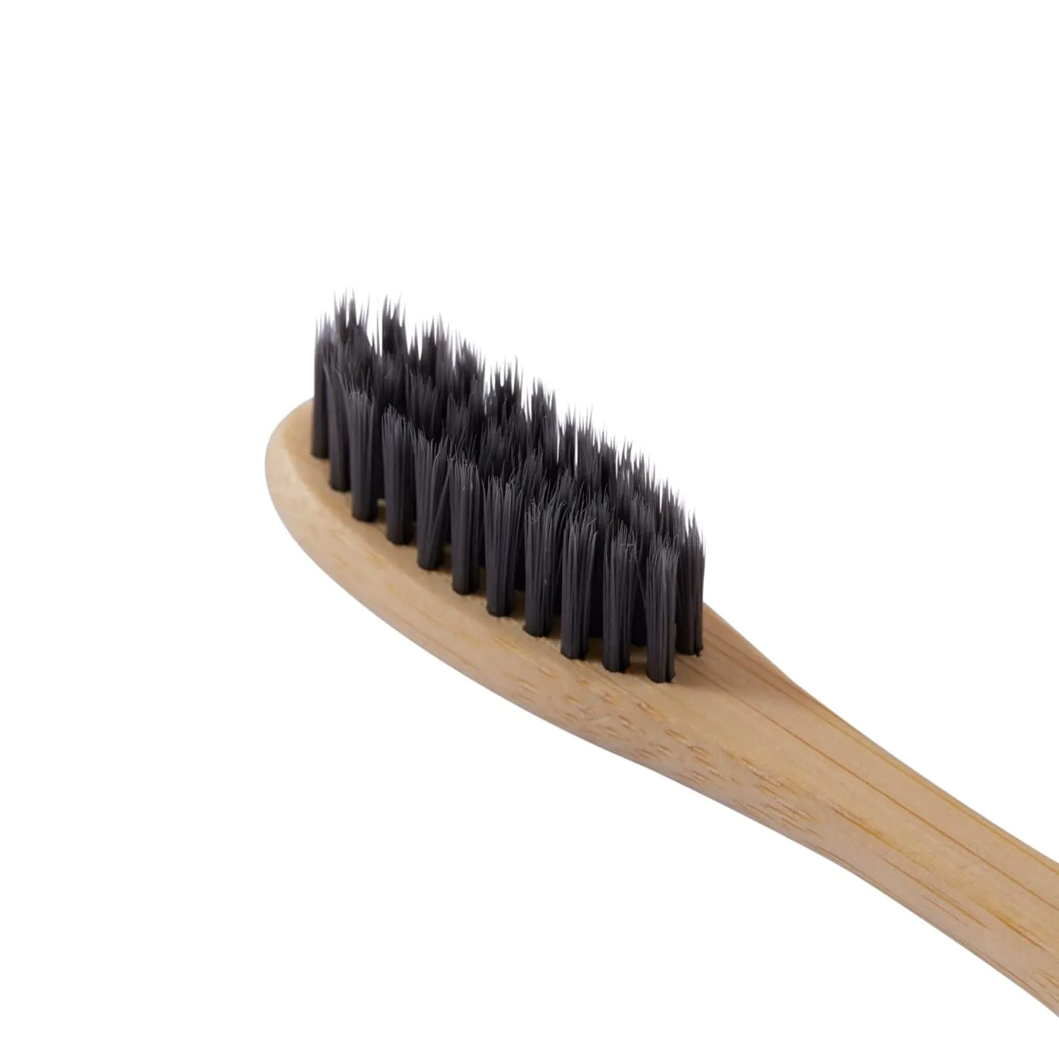 Bamboo Toothbrush with Activated Charcoal Bristles & Name Initials | Pack of 2