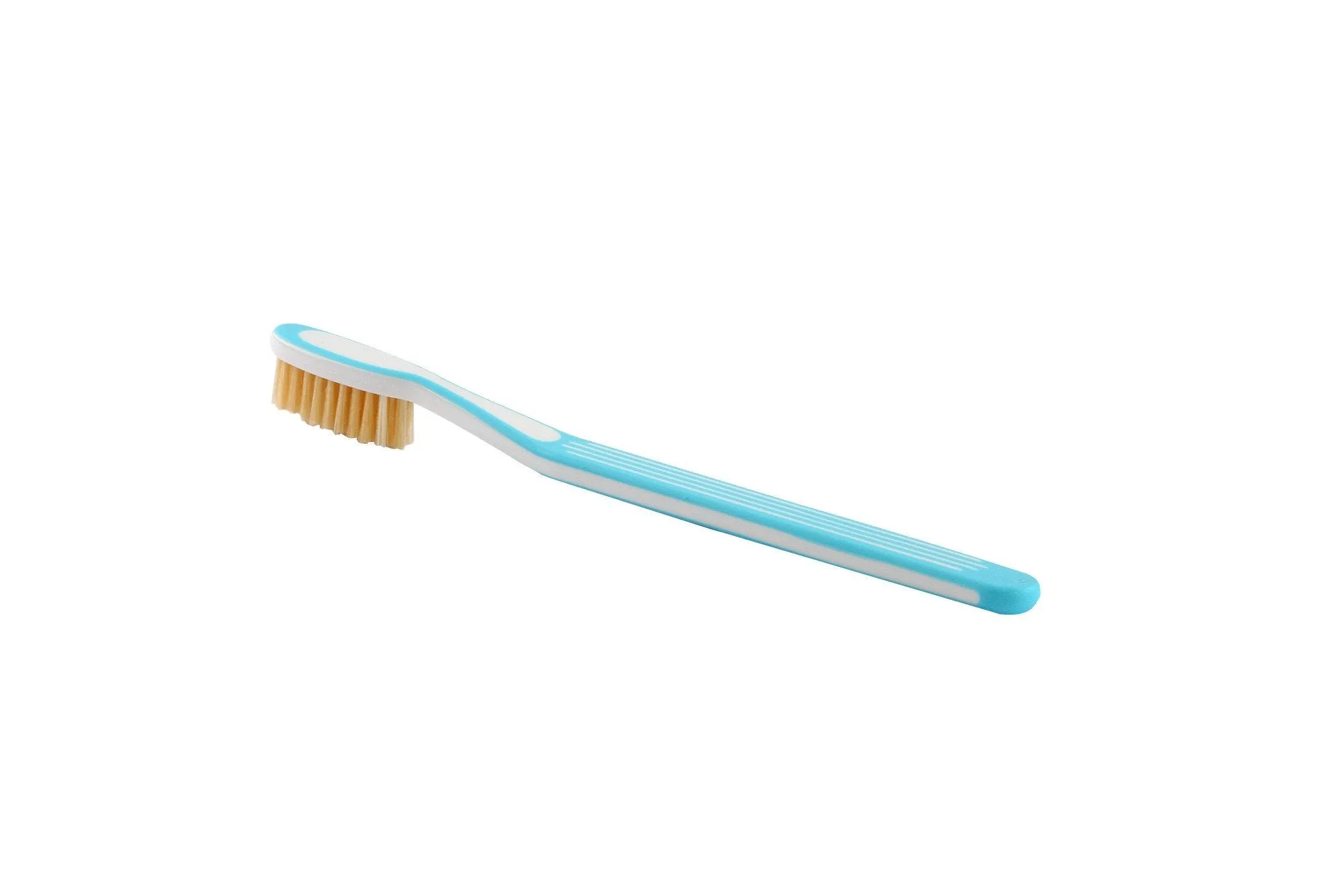 Bass Brushes Tooth Brush Natural Bristle Plastic Pin Striped Handle 1 Tooth Brush