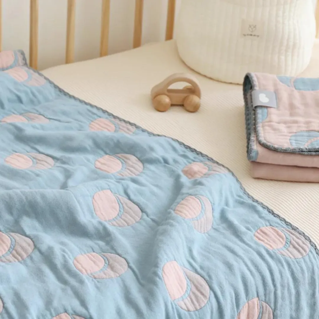 Bebe Bamboo Luxury Jacquard Blanket (Bird / Moon)