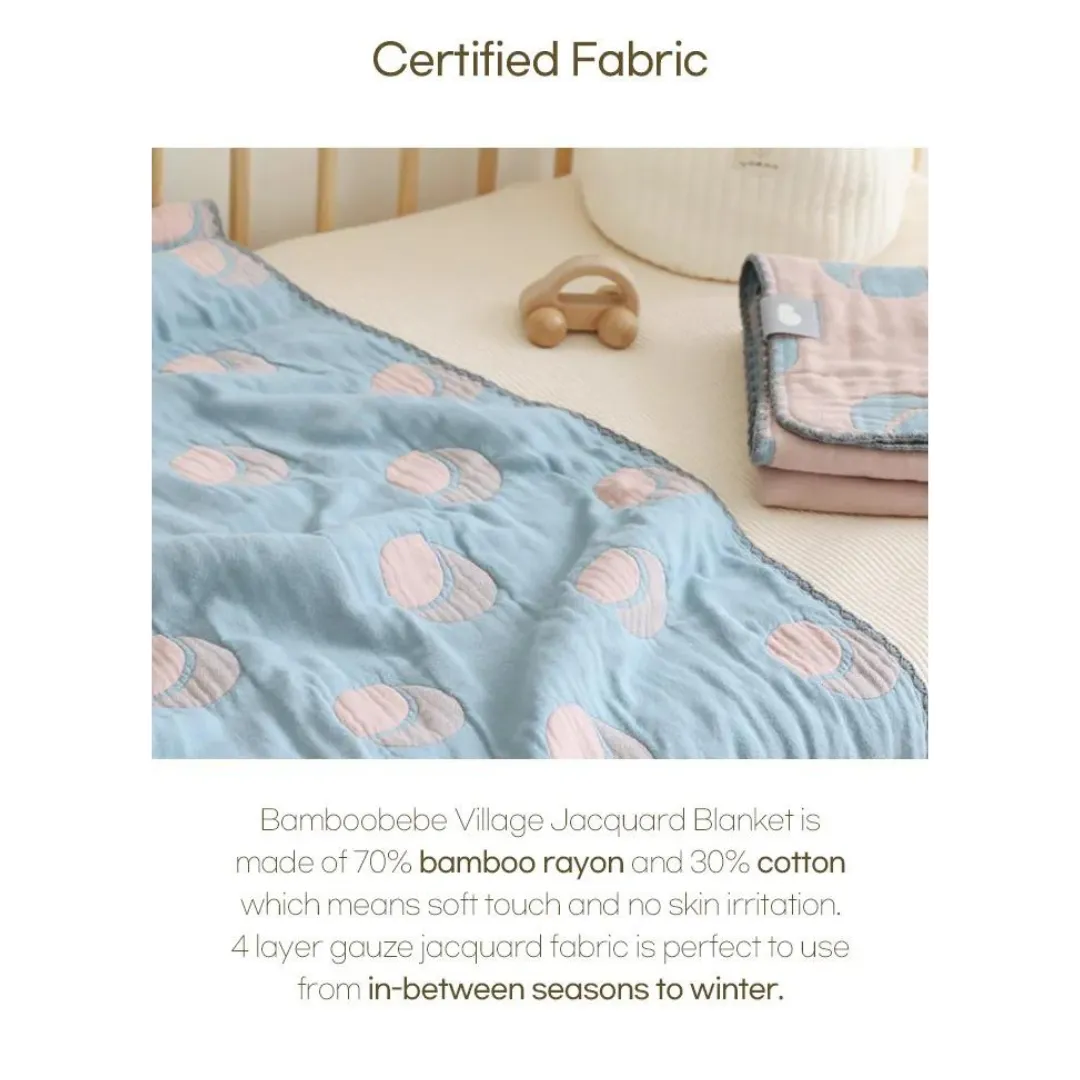 Bebe Bamboo Luxury Jacquard Blanket (Bird / Moon)