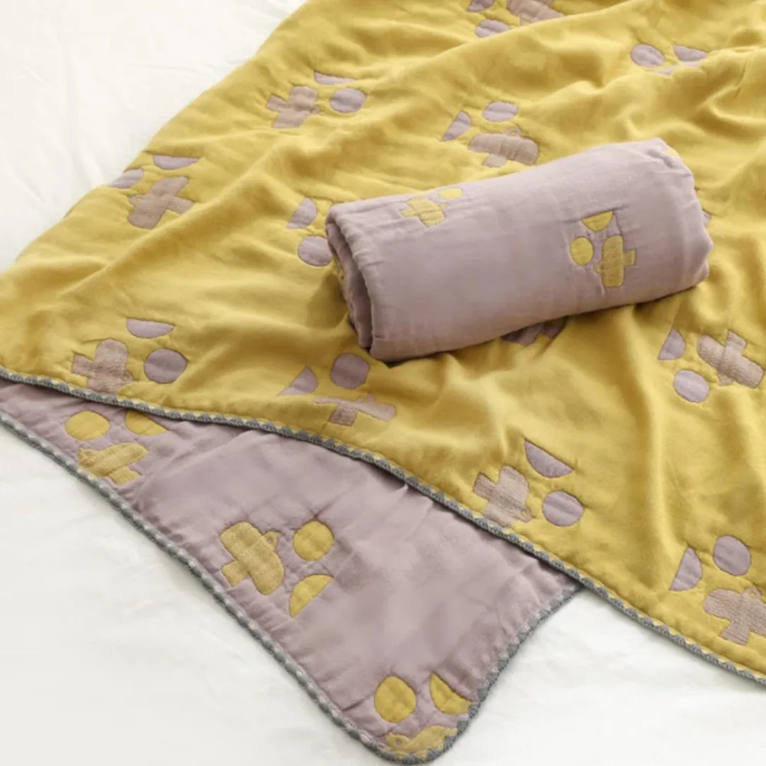 Bebe Bamboo Luxury Jacquard Blanket (Bird / Moon)