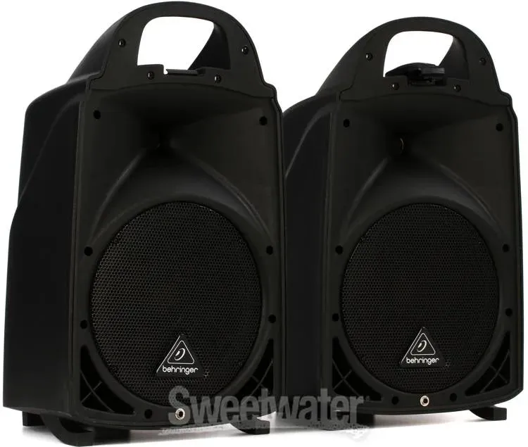 Behringer Europort PPA500BT Ultra-Compact Powered Speakers 500-Watt 6-Channel Portable PA System with Bluetooth Wireless Technology, Wireless Microphone Option, KLARK TEKNIK Multi-FX Processor and FBQ Feedback Detection