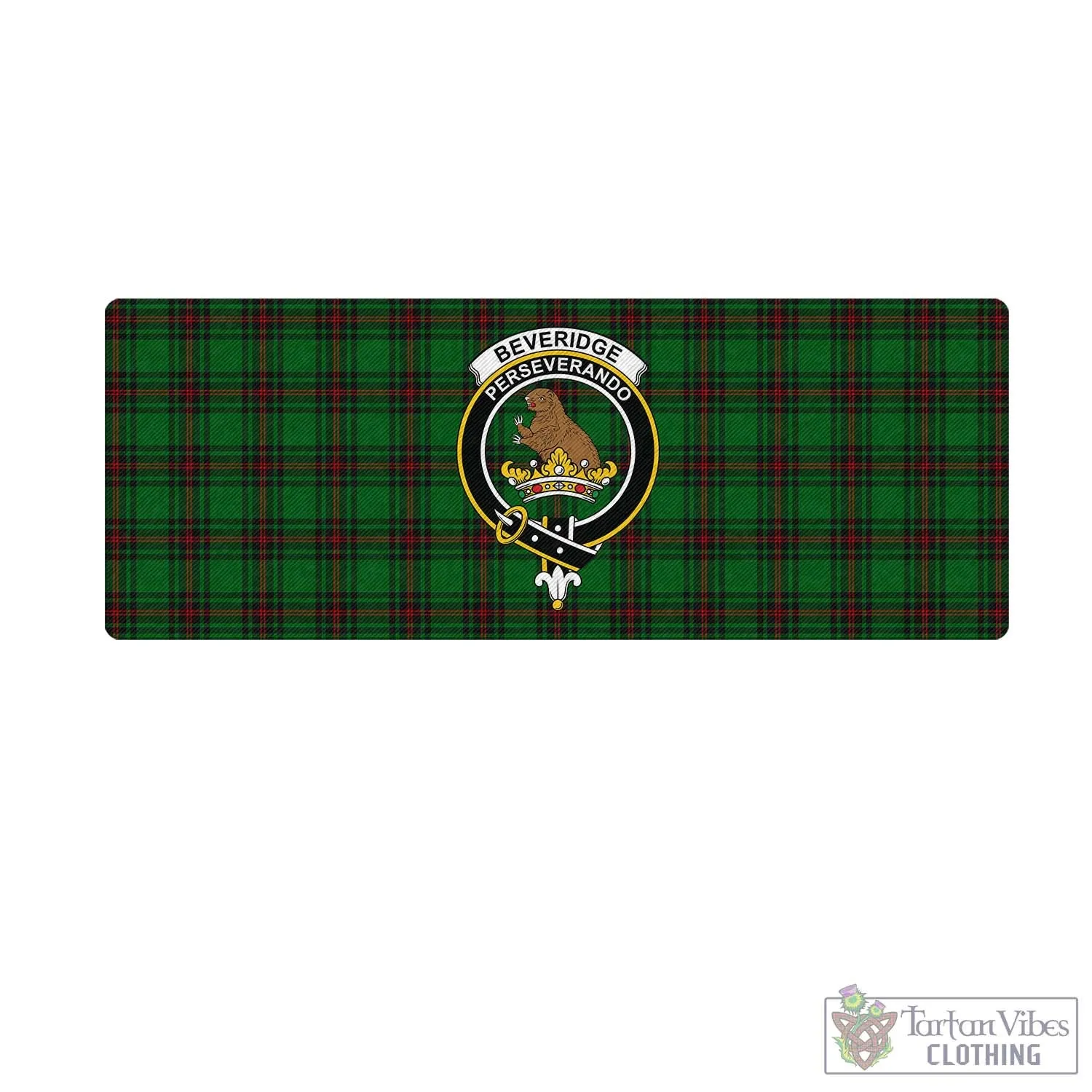 Beveridge Tartan Mouse Pad with Family Crest