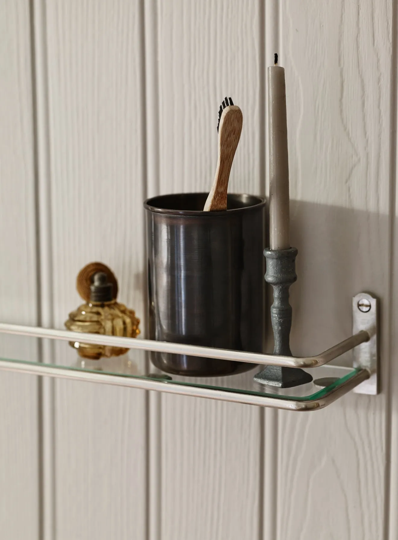 Bilton Toothbrush Holder, Blackened Brass