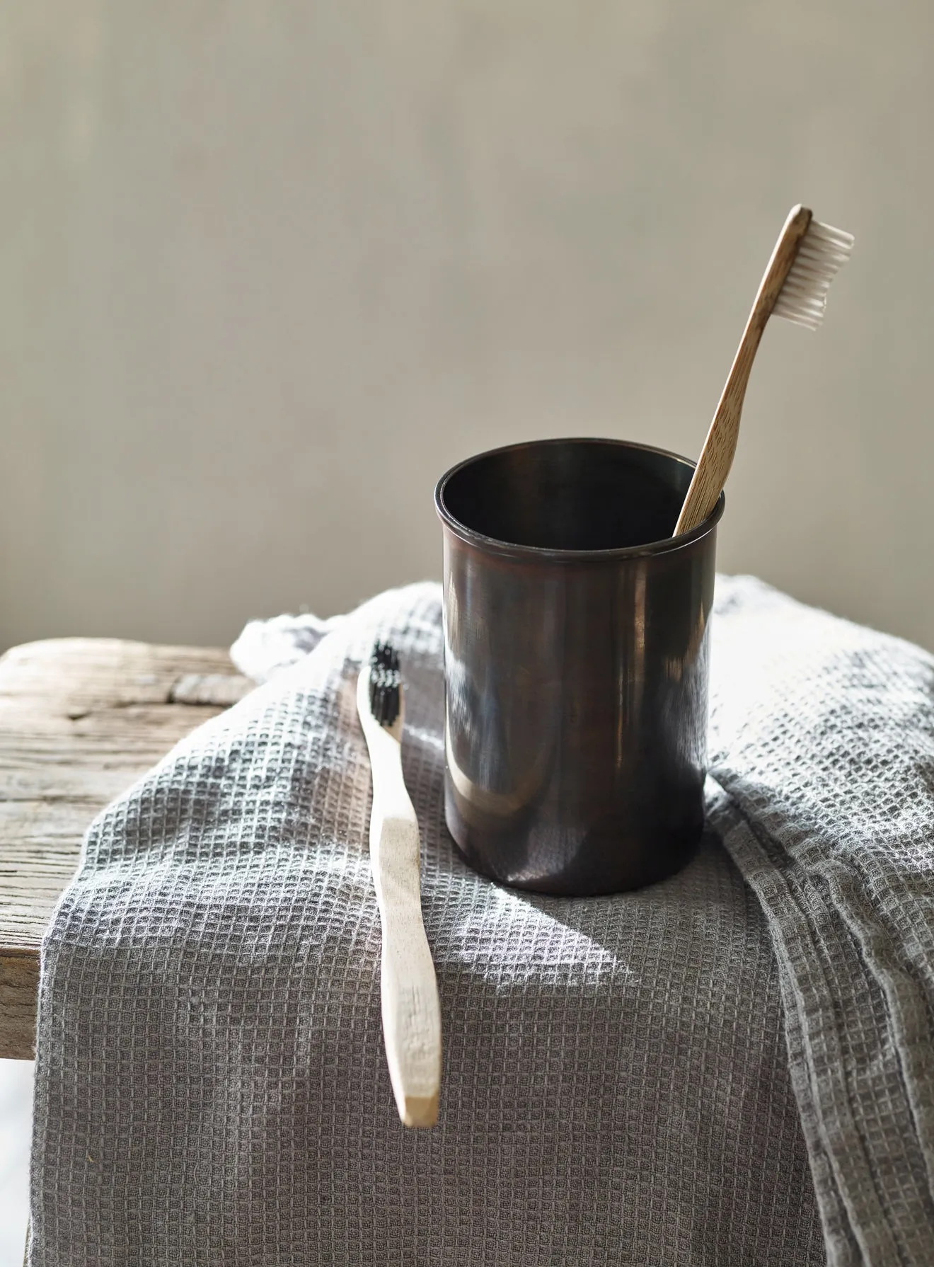 Bilton Toothbrush Holder, Blackened Brass