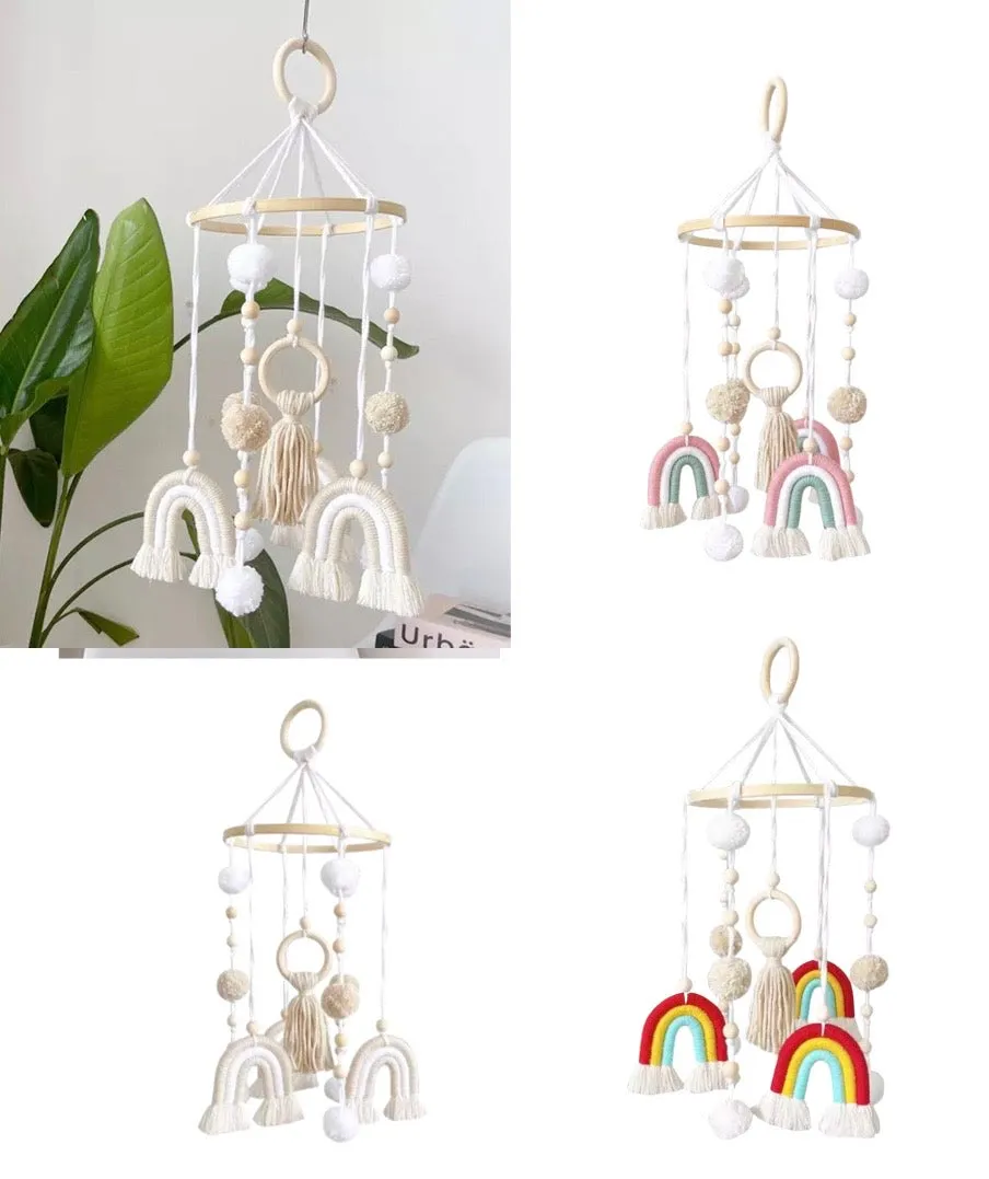 Boho Rainbow Baby Mobile - Bright Multi Colour