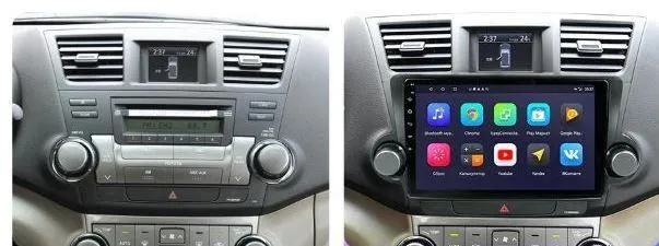 Car Dealz 10.2" Android 10.0 Toyota Highlander Kluger 2 XU40 2007-2013 In Dash Plus OEM Fascia