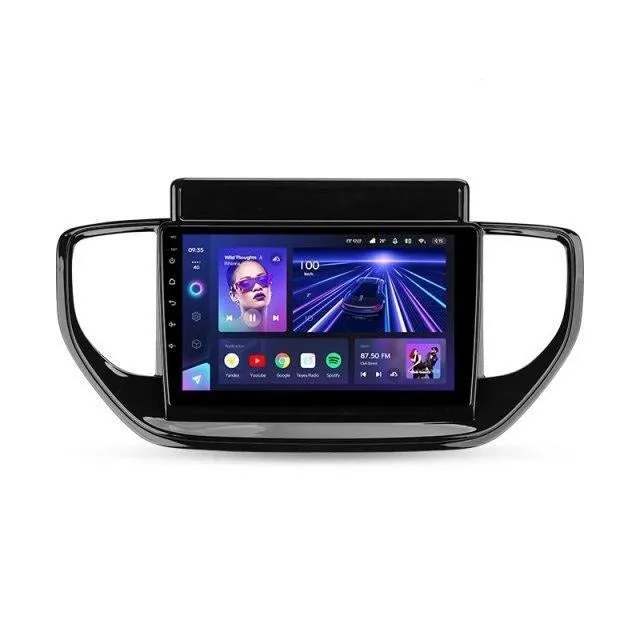 Car Dealz Elite 4G Data Model 10.2" Android 12.0 For Hyundai Solaris 2 II 2020 - 2021 Head Unit In Dash Plus OEM Fascia