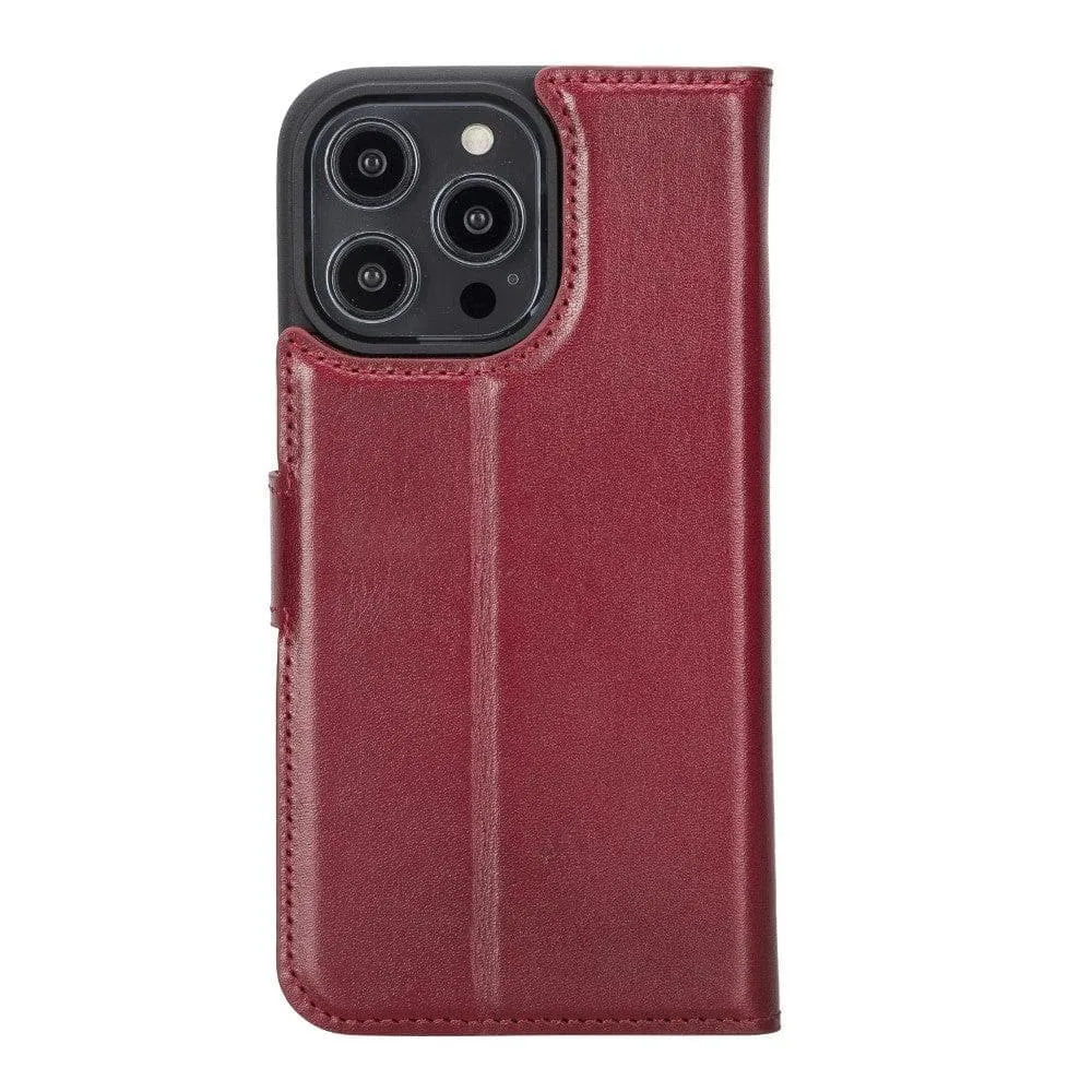 Carter iPhone 14 Pro Detachable Wallet Case, Vegetal Red