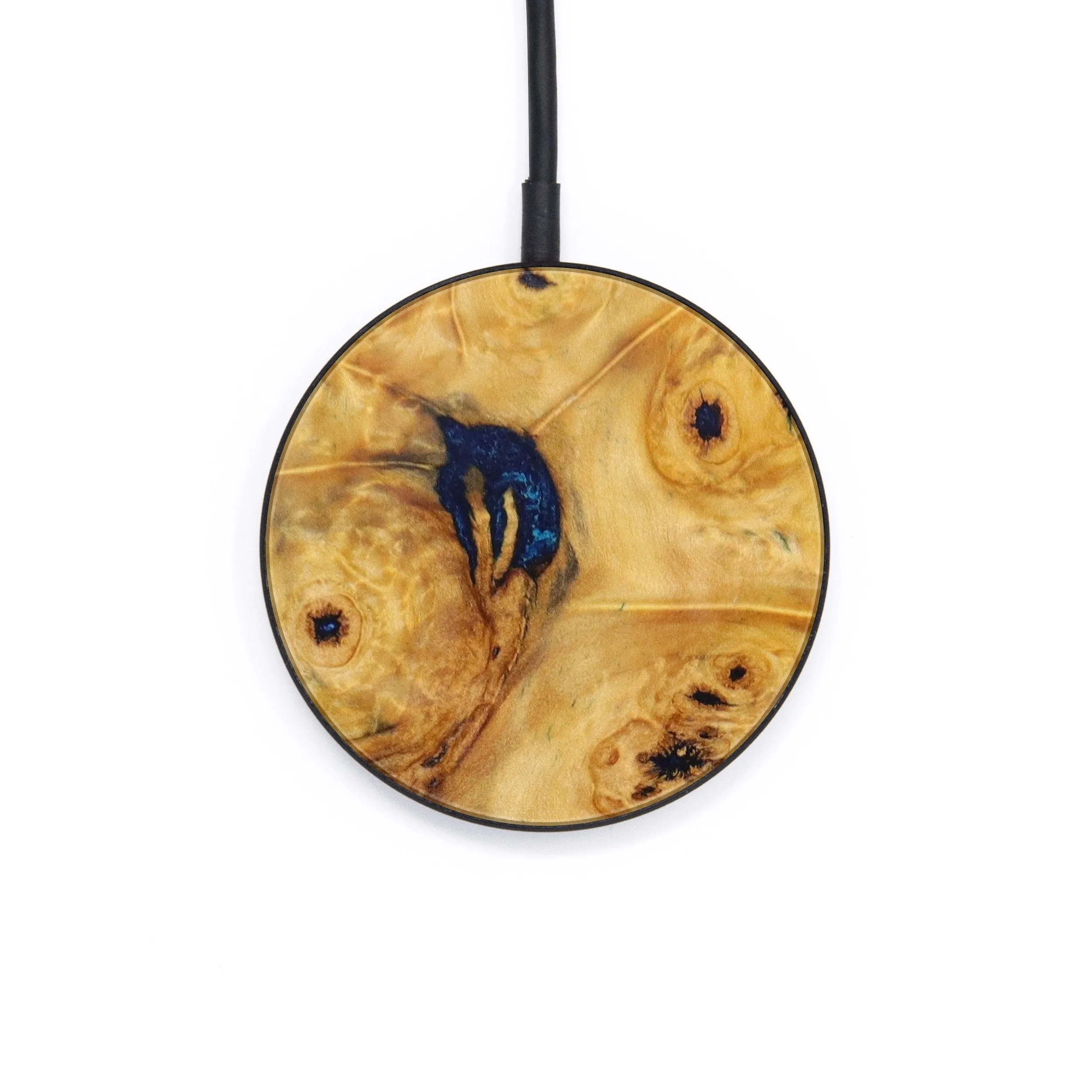 Circle Burl Wood Wireless Charger - Christopher (Wood Burl, 644326)