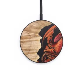 Circle Wood Resin Wireless Charger - Aidan (Red, 665674)