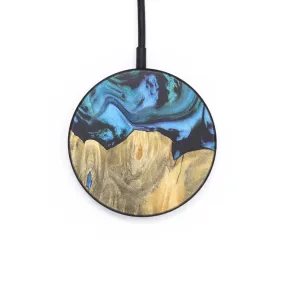 Circle Wood Resin Wireless Charger - Albert (Blue, 679036)