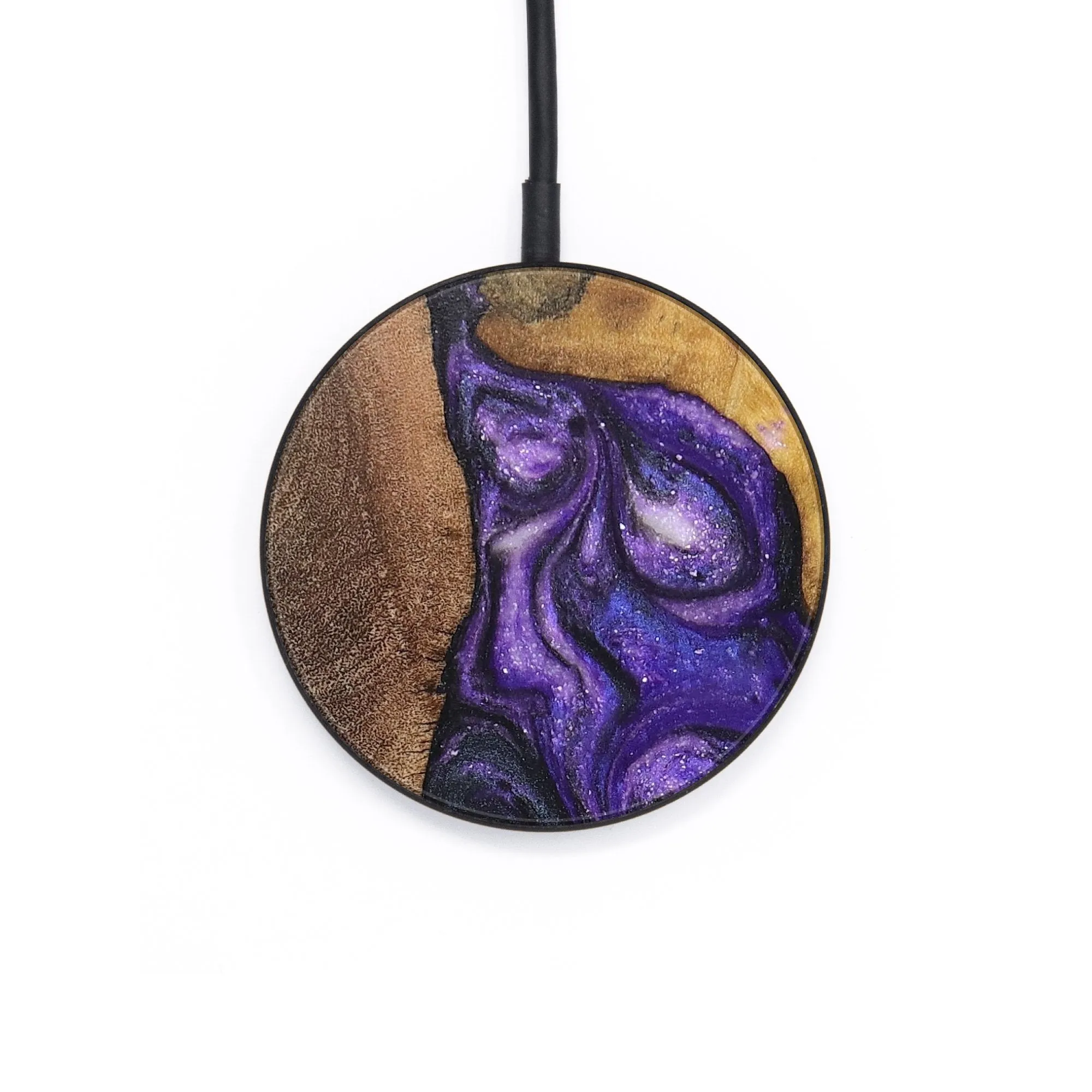 Circle Wood Resin Wireless Charger - Aleah (Purple, 709067)