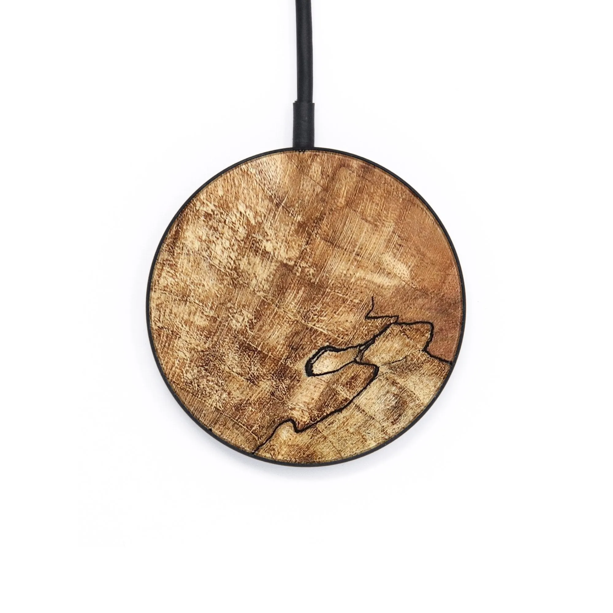 Circle Wood Resin Wireless Charger - Beckham (Wood Burl, 671713)