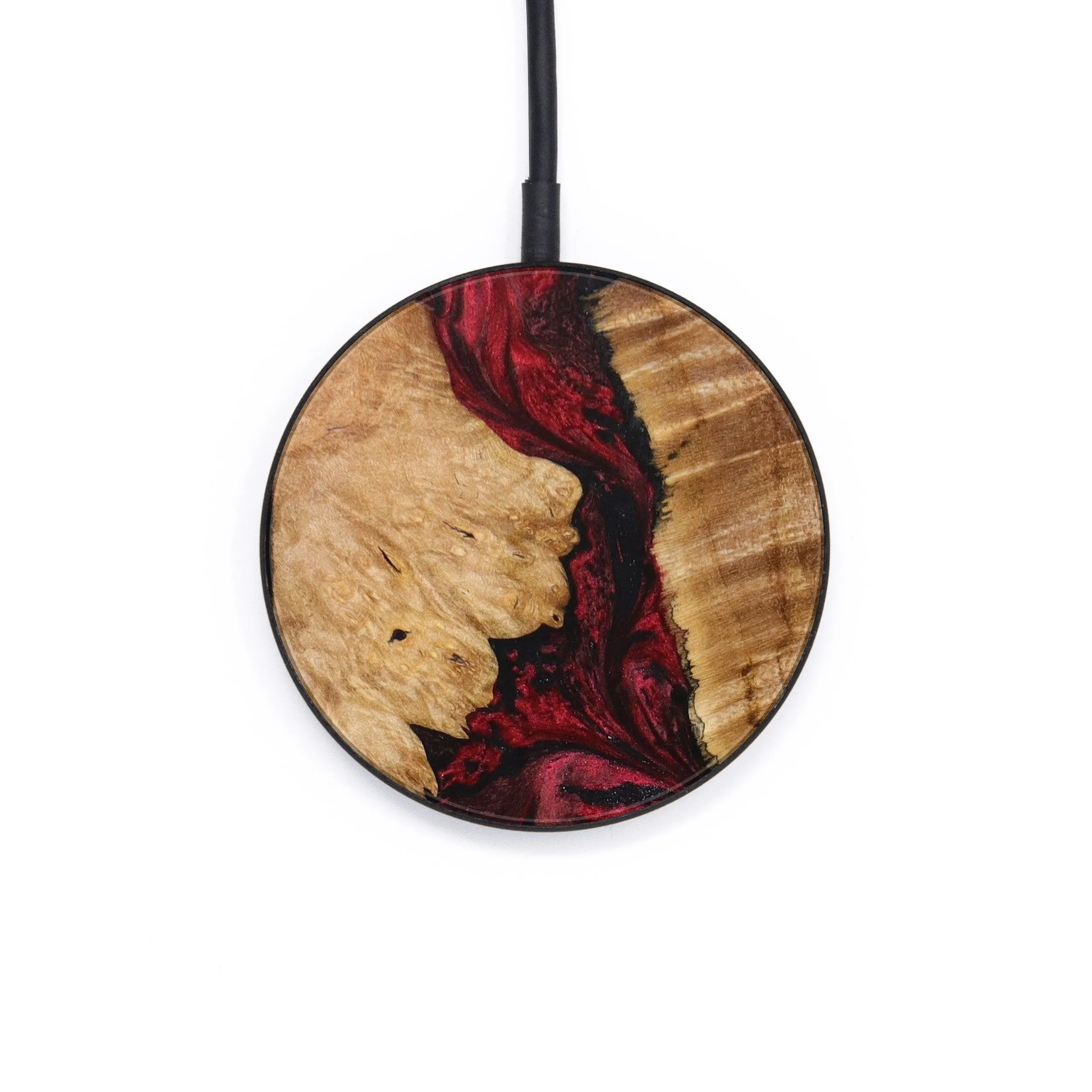 Circle Wood Resin Wireless Charger - Bridget (Mosaic, 644451)