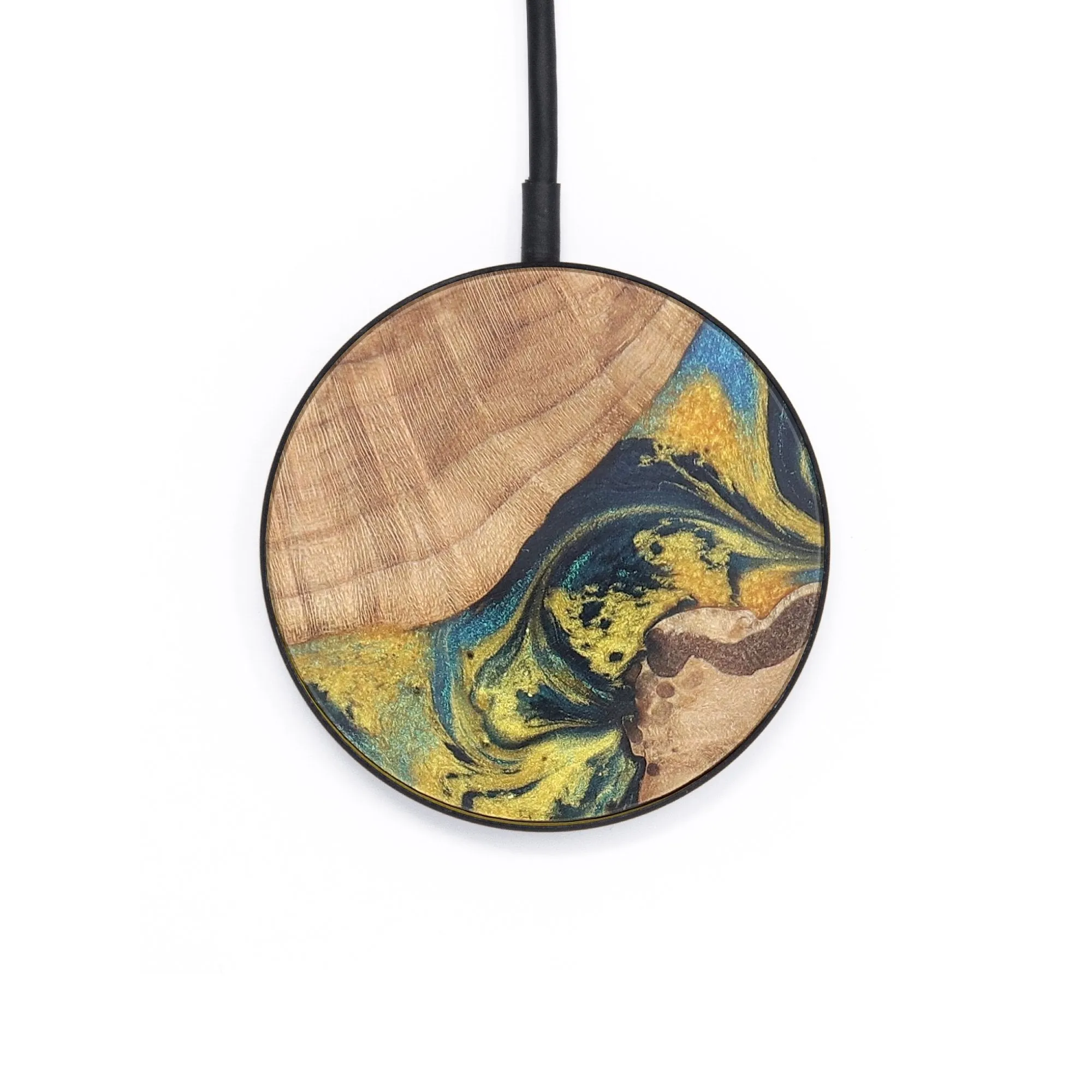 Circle Wood Resin Wireless Charger - Callum (Cosmos, 721502)