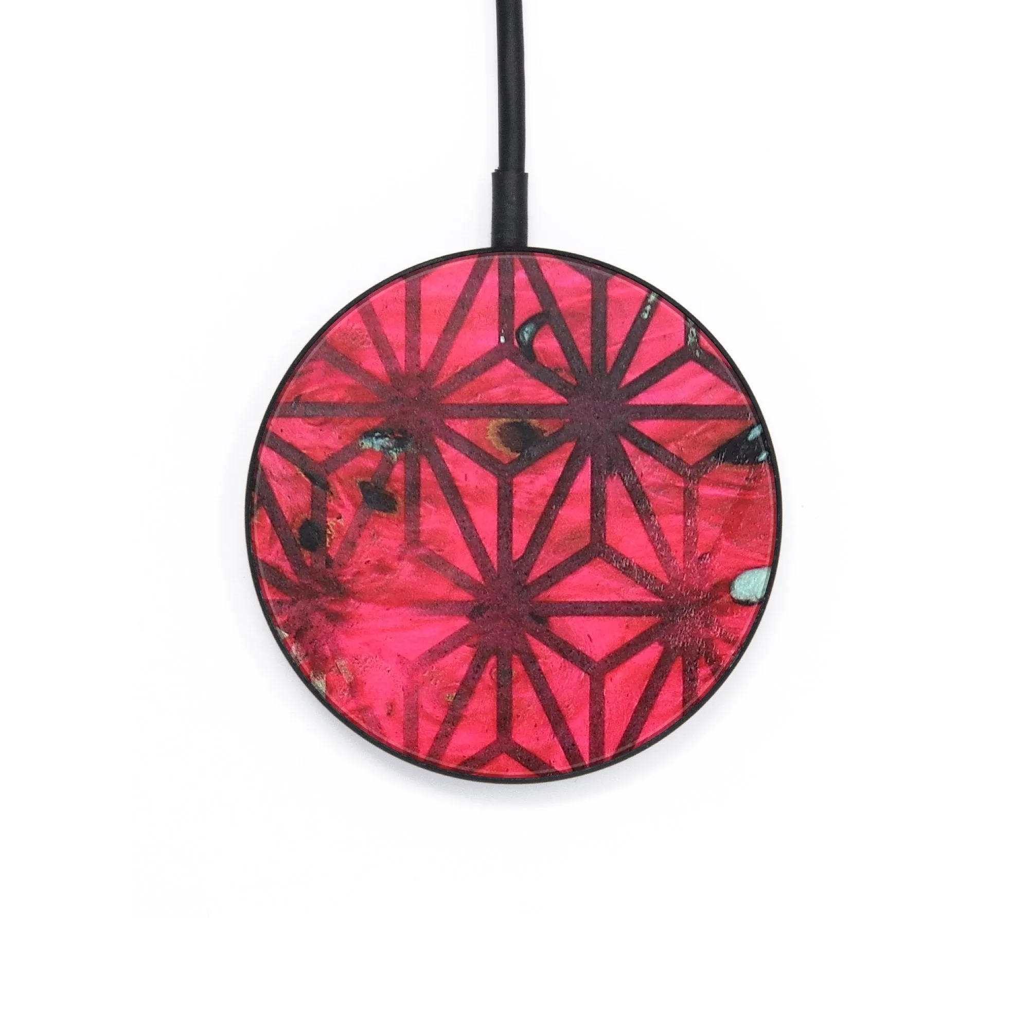 Circle Wood Resin Wireless Charger - Cynthia (Pattern, 705396)