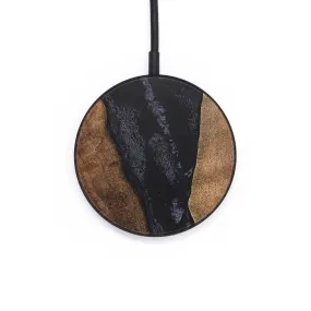 Circle Wood Resin Wireless Charger - Daniella (Pure Black, 690807)