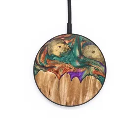 Circle Wood Resin Wireless Charger - Doris (Green, 671758)