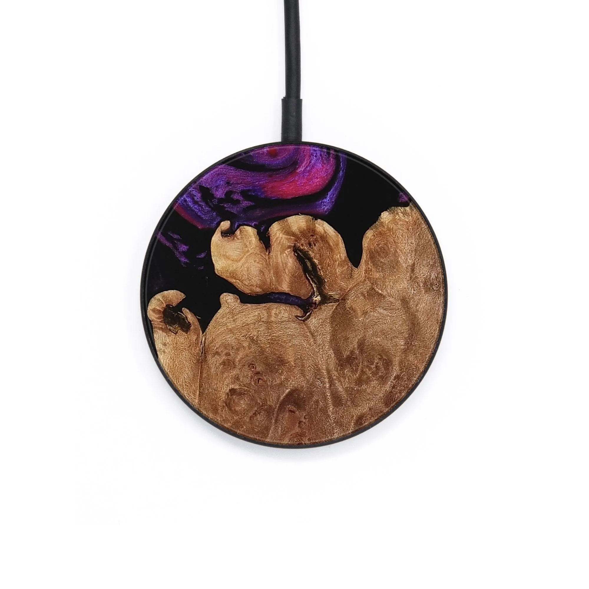 Circle Wood Wireless Charger - Melissa (Purple, 734107)