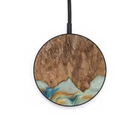 Circle Wood Wireless Charger - Murdock (Teal & Gold, 729930)