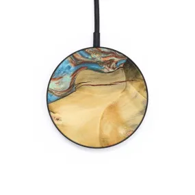 Circle Wood Wireless Charger - Nando (Teal & Gold, 732426)