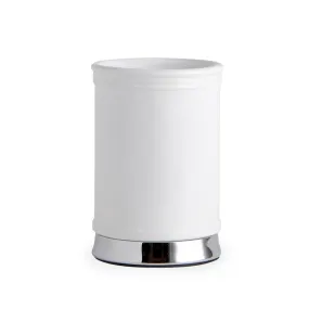 Classic White Chrome Bath Accessories, Tumbler