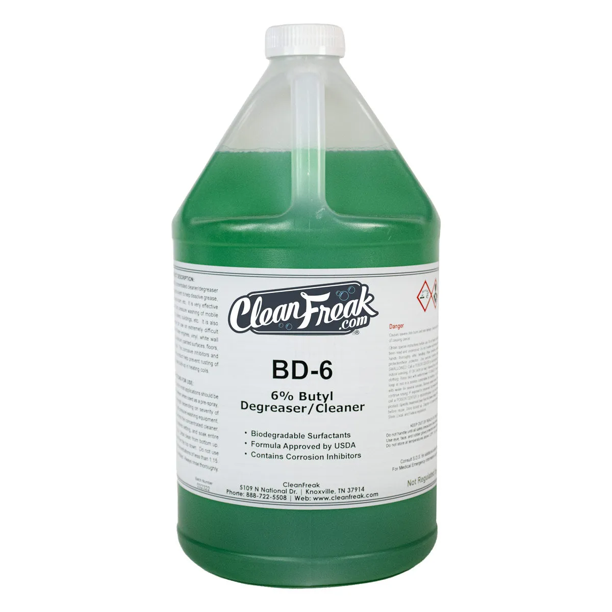 CleanFreak® ‘BD-6’ 6% Butyl Degreaser & Cleaner (1 Gallon Bottles) - Case of 4