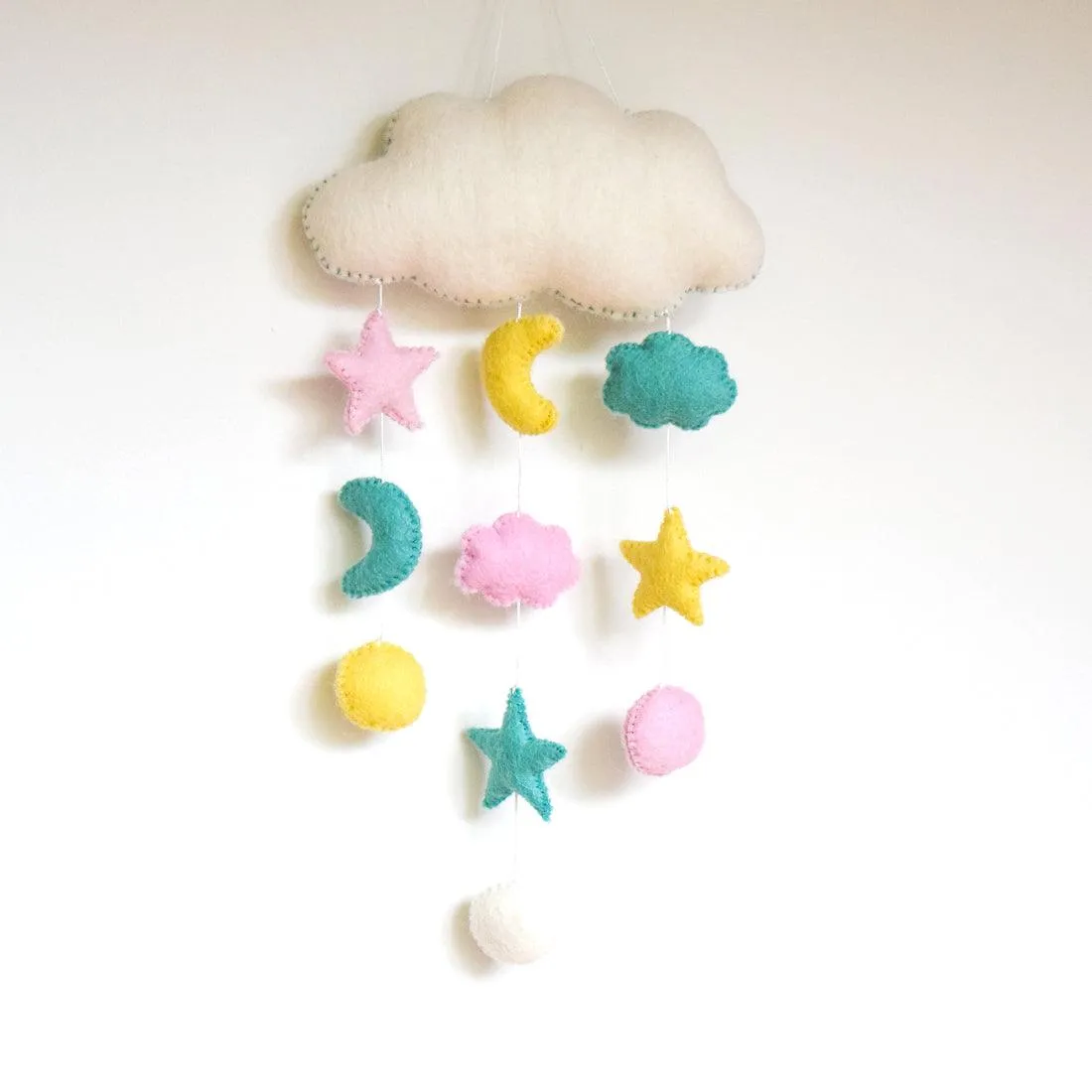 Cloud Nursery Mobile - Sweet Dreams Pastel