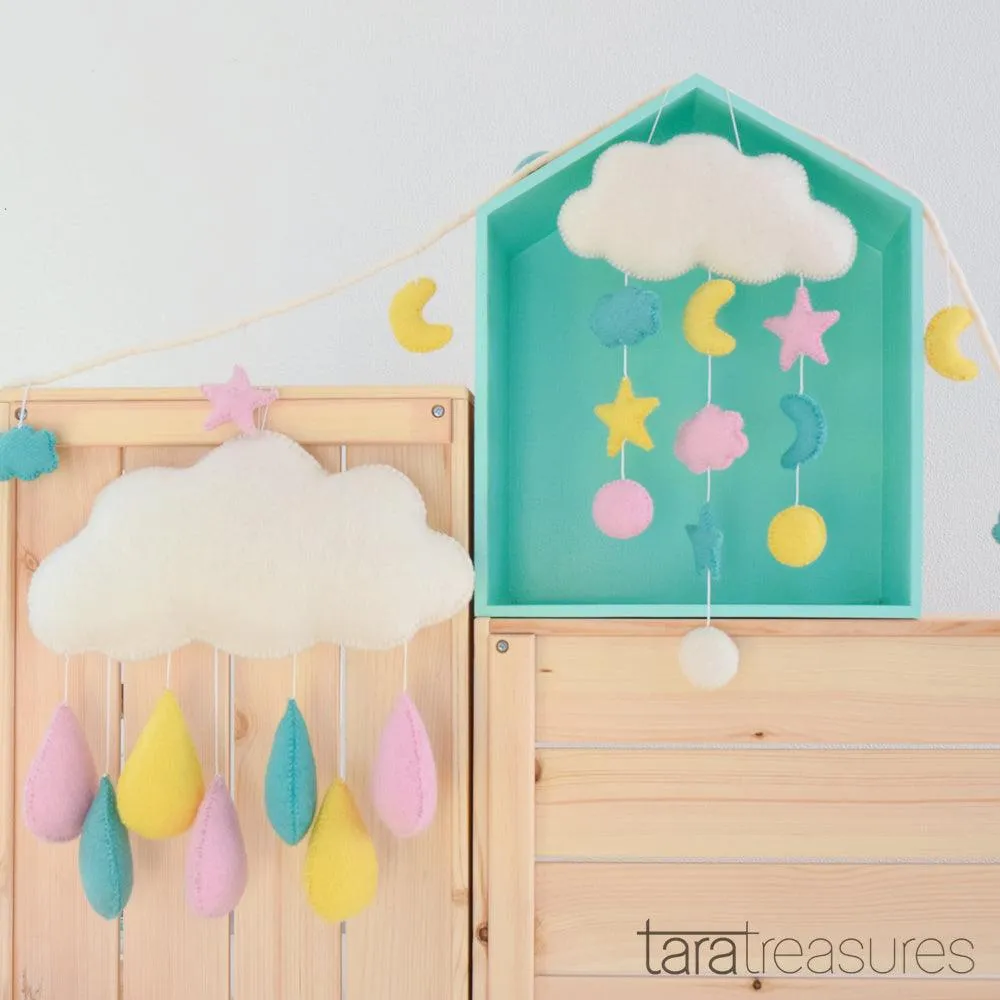 Cloud Nursery Mobile - Sweet Dreams Pastel