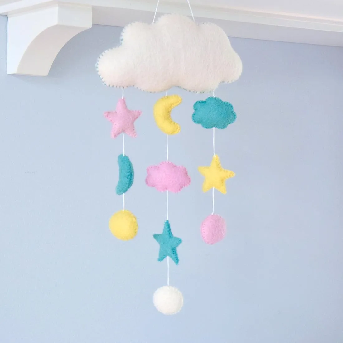 Cloud Nursery Mobile - Sweet Dreams Pastel