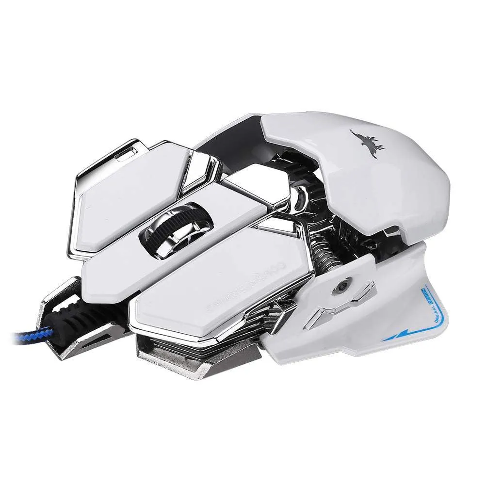 Combaterwing 4800 DPI Professional Wired Gaming Mouse Programmable 10 Buttons RGB LED Optical USB