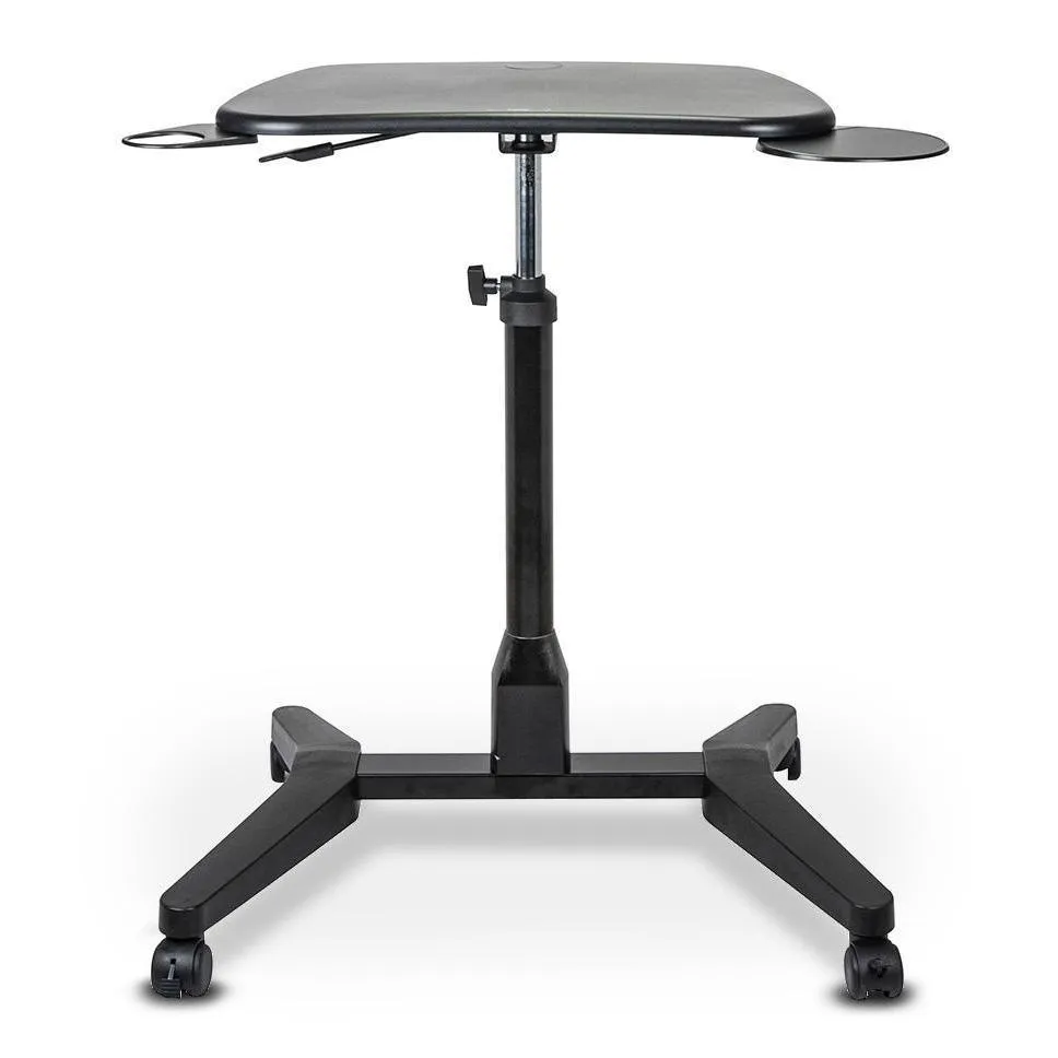 Cruizer Express Mobile Standing Desk with Cup Holder and Mousepad | Portable Podium