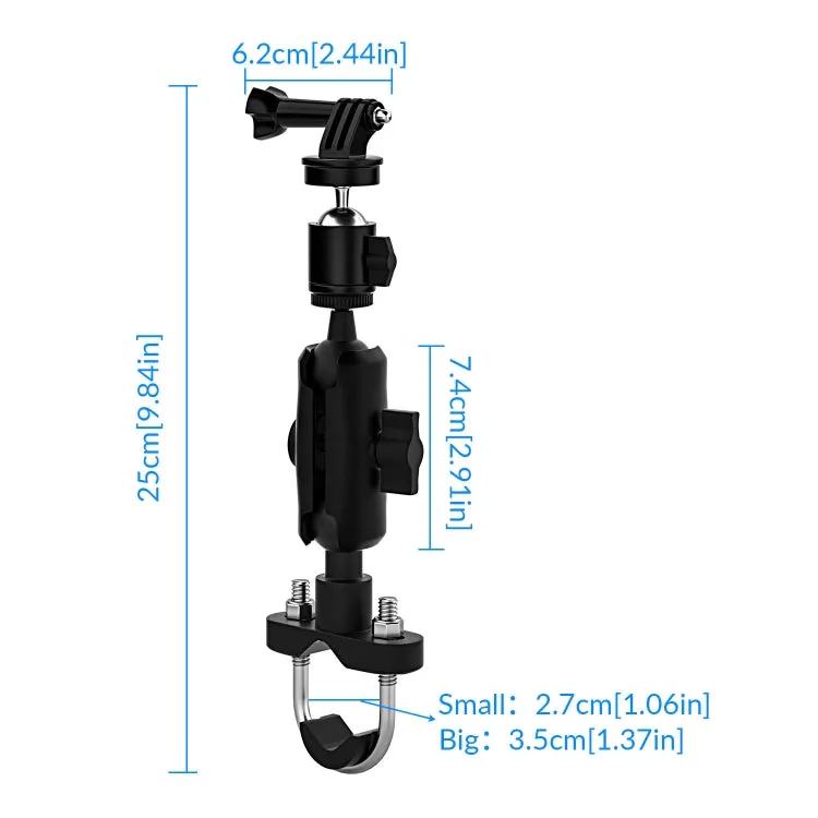 CS-1134A1 Motorcycle Bike Action Camera Recorder Mobile Phone Fixing Bracket Holder, Handlebar Version