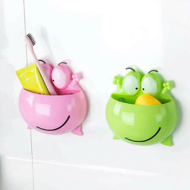 Cute Cartoon Home Bathroom Toothbrush Holder Wall