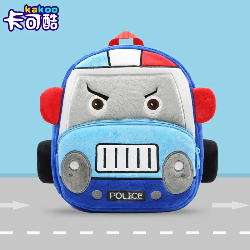 Cute mini police car kids backpack